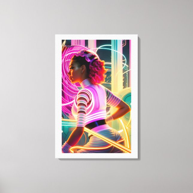 Impressão Em Tela Afrofuturismo Cinco (Frente)