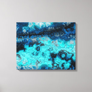 Impressão Em Tela Agate Azul