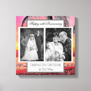 Impressão Em Tela Agora e Depois, Foto de Aniversário