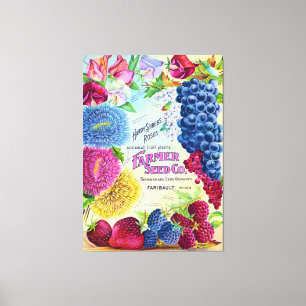 Impressão Em Tela Agricultores Seed Company Vintage Advertisement