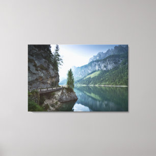 Impressão Em Tela Água Lago Gosau Salzkammergut Áustria