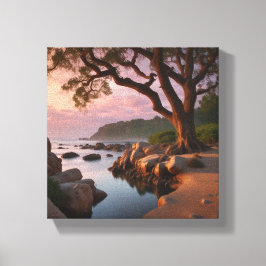 Impressão Em Tela Águas Tranquilas: Serenidade à Beira do Lago