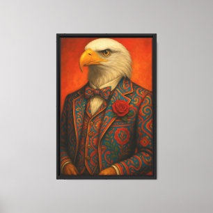 Impressão Em Tela Águia em Ornamentado
