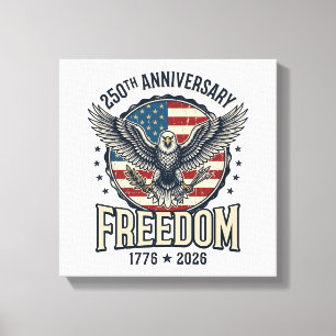 Impressão Em Tela Águia Patriótica do 250º Aniversário da Liberdade