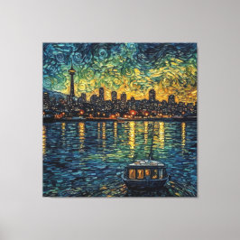 Impressão Em Tela Agulha do espaço no estilo van Gogh