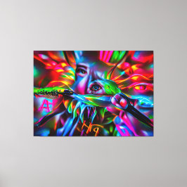 Impressão Em Tela Aichmofobia: Arte Surreal Viva