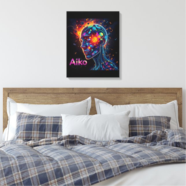 Impressão Em Tela AiKo Grunge Gráfico #4 (Insitu(Quarto))