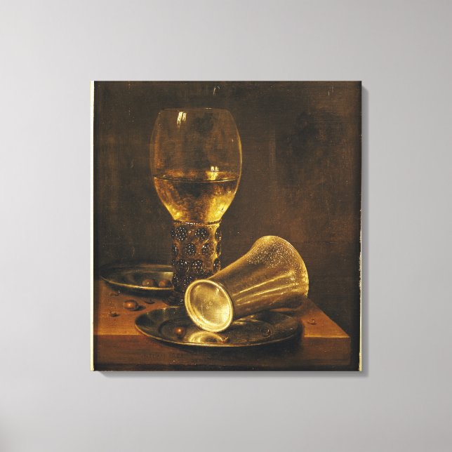 Impressão Em Tela Ainda a vida com um vaso, 1653 (Frente)