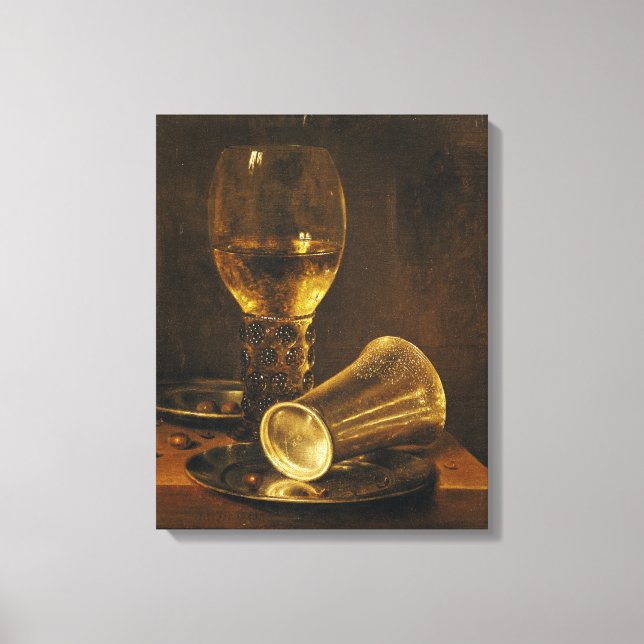 Impressão Em Tela Ainda a vida com um vaso, 1653 (Frente)
