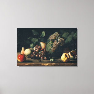 Impressão Em Tela Ainda vida com uvas e romã