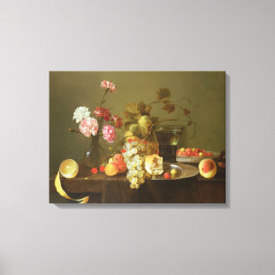 Impressão Em Tela Ainda vida da fruta e das flores