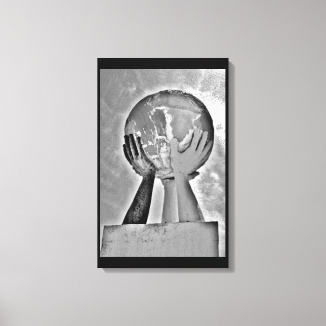 Impressão Em Tela Ajudando Mãos (Frente)