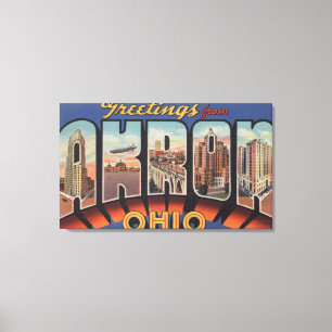 Impressão Em Tela Akron, OhioLarge - Letra ScenesAkron, OH