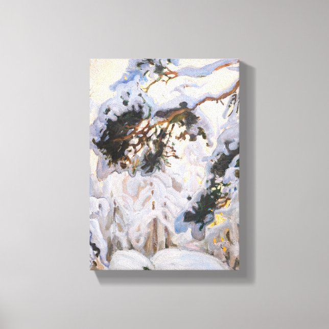 Impressão Em Tela Akseli Gallen-Kallela - Floresta no inverno (Frente)