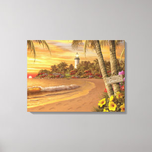 Impressão Em Tela Alan Giana "Tropical Love"