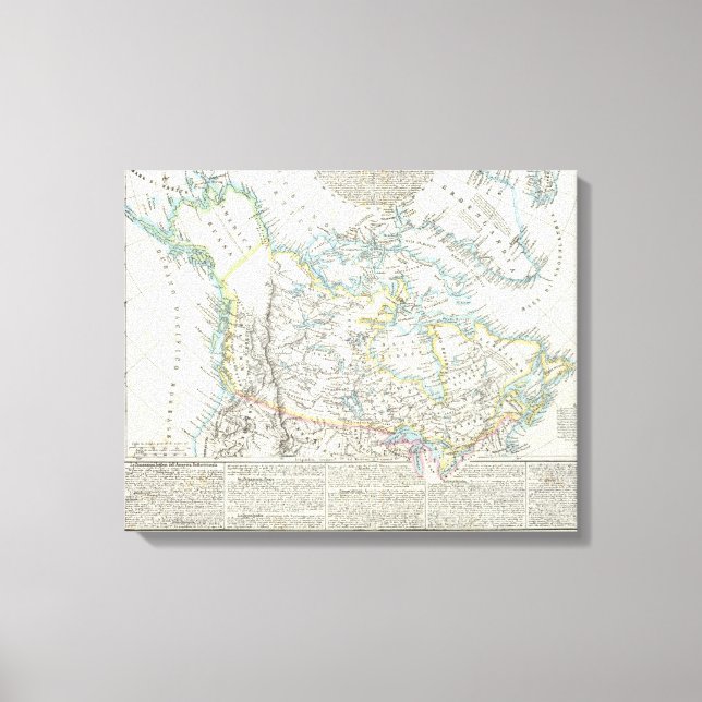 Impressão Em Tela Alasca, Canadá, Gronelândia (Frente)
