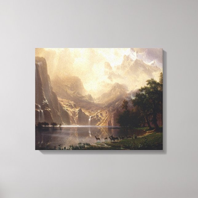 Impressão Em Tela Albert Bierstadt - Entre Sierra Nevada (Frente)