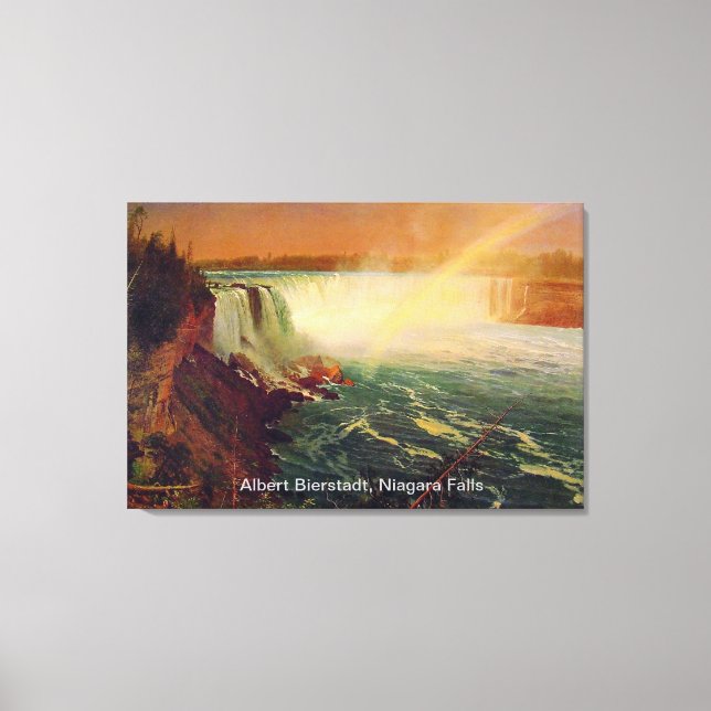 Impressão Em Tela Albert Bierstadt, Niagara Falls. (Frente)