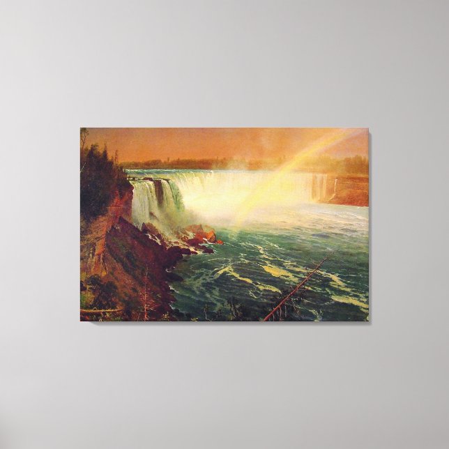 Impressão Em Tela Albert Bierstadt, Niagara Falls. (Frente)