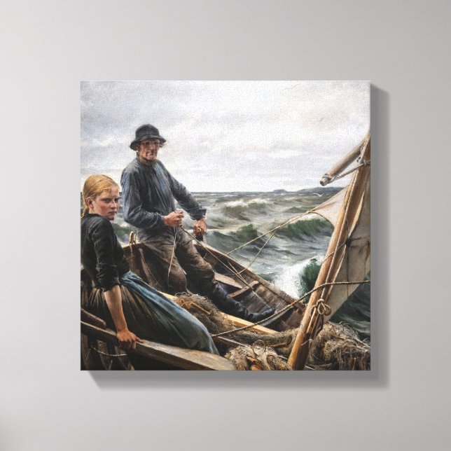 Impressão Em Tela Albert Edelfelt - No Mar (Frente)