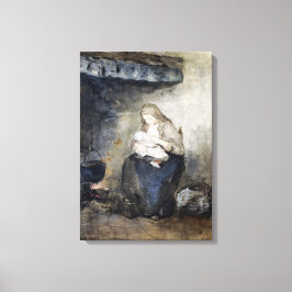 Impressão Em Tela Albert Neuhuys Mãe Enfermando seu filho pela Fir