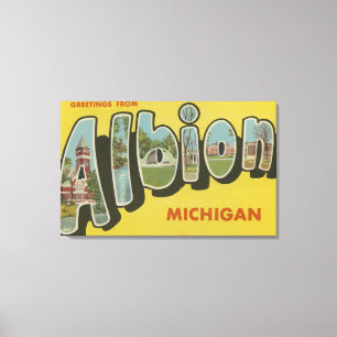 Impressão Em Tela Albion, Michigan - grandes cenas da letra