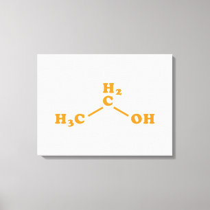 Impressão Em Tela Álcool Etanol Fórmula Química Molecular