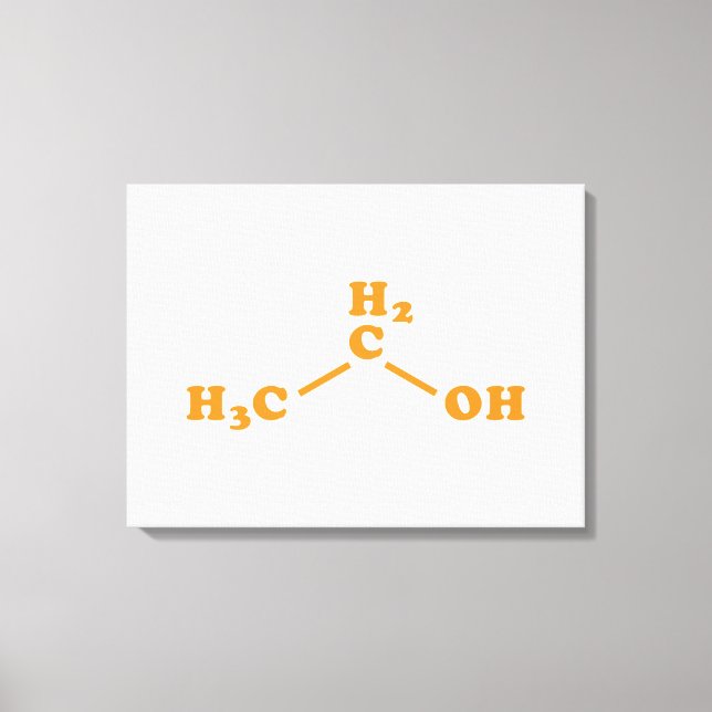 Impressão Em Tela Álcool Etanol Fórmula Química Molecular (Frente)