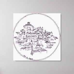 Impressão Em Tela Aldeia de Haut de Cagnes Provence, França