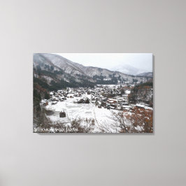 Impressão Em Tela Aldeia de Neve Shirakawago Japão Paisagem Viagem