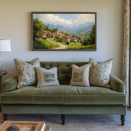 Impressão Em Tela Aldeia Europeia Picturesca