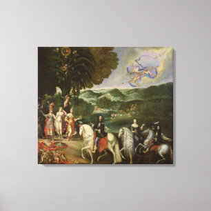 Impressão Em Tela Alegoria do casamento de Louis XIV em 1631