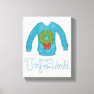 Impressão Em Tela Alegria ao mundo - camisola de Apple selvagem do
