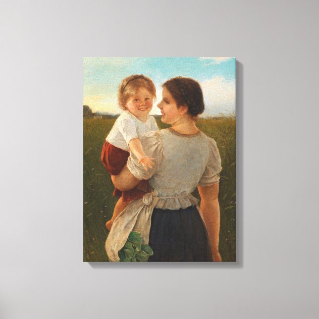 Impressão Em Tela Alegria da Mãe (Mãe e Filha Adoráveis) (Frente)