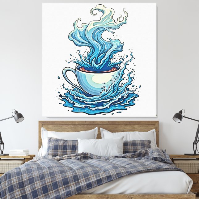 Impressão Em Tela Além da Xícara Diária (Insitu(Quarto))