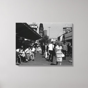 Impressão Em Tela Alemanha Antiga Berlim avenida kurfürstendamm
