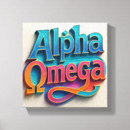 Impressão Em Tela Alfa e Omega Wall Art design