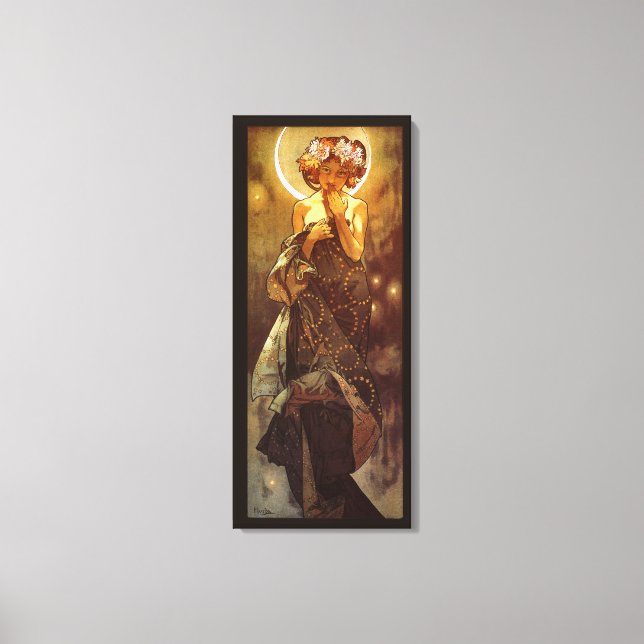 Impressão Em Tela Alfons Mucha: Luna (Frente)