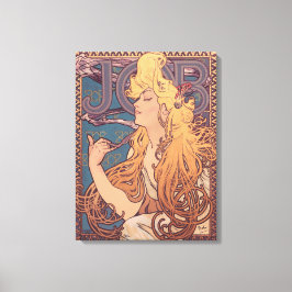 Impressão Em Tela Alfonse Mucha Job Art Nouveau mulher