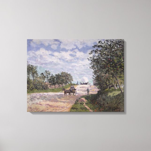 Impressão Em Tela Alfred Sisley | Estrada de Mantes (Frente)