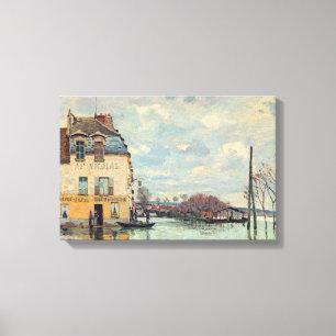 Impressão Em Tela Alfred Sisley - Inundação em Port-Marly 1872