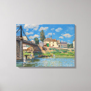 Impressão Em Tela Alfred Sisley - Ponte em Villeneuve-la-Garenne