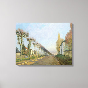 Impressão Em Tela Alfred Sisley   Rua de la Máquina, Louveciennes