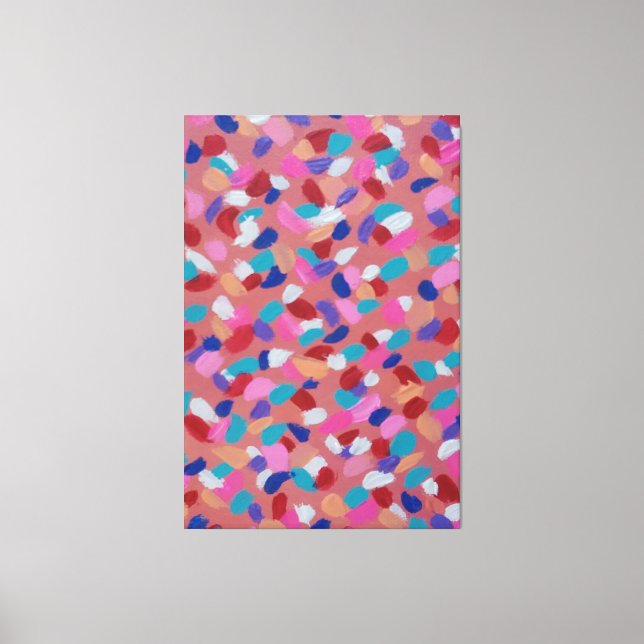 Impressão Em Tela Algodão Cor-Rosa (Frente)