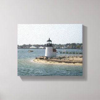 Impressão Em Tela Algodão De Nantucket De Farol De Ponto Brant