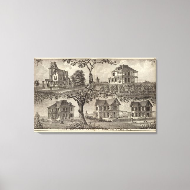 Impressão Em Tela Algodão de WC Hamilton, Primavera Lake, NJ (Frente)