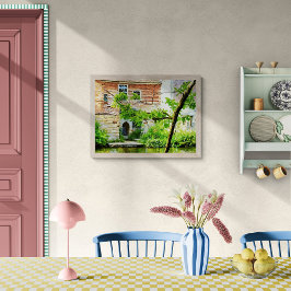 Impressão Em Tela Algodão em Inglês Picturesco pela Água