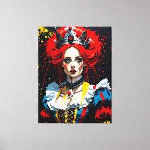 Impressão Em Tela Alice como a Rainha Vermelha