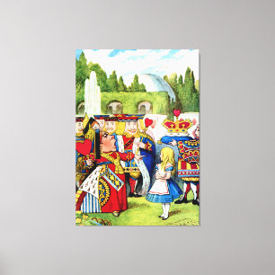 Impressão Em Tela Alice conhece a Rainha dos Corações na Terra das M