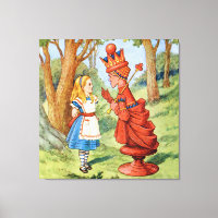 Alice e a Rainha Vermelha na Terra das Maravilhas